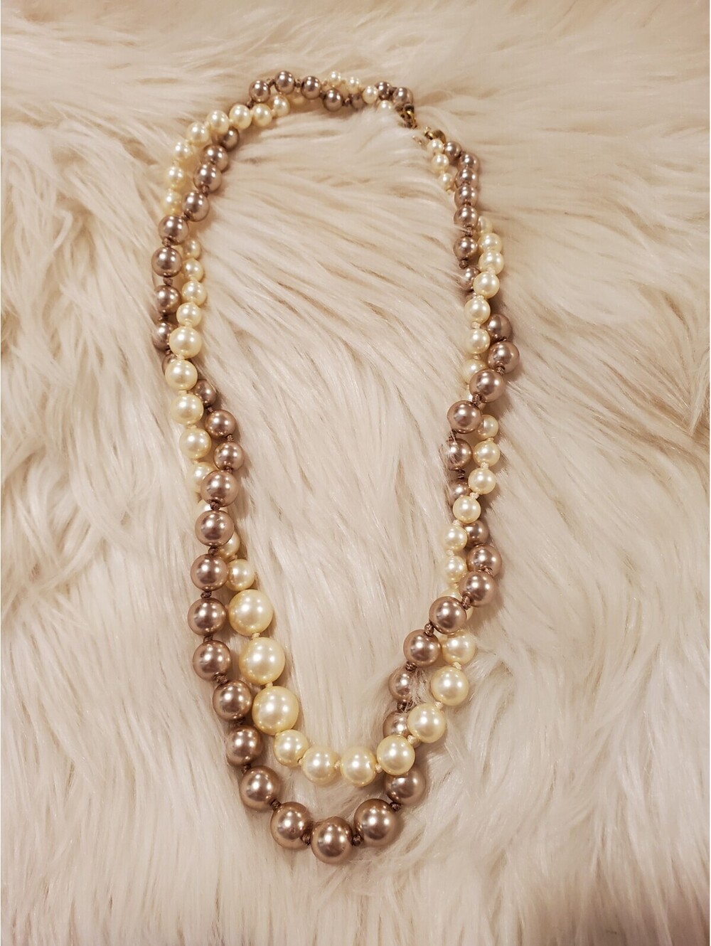 Crewcuts 2 Tone Double Strand Pearl Neacklace